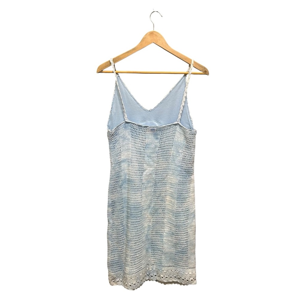 La Senza Girl Watercolor Blue Lined Crochet Sundress Dress Size XL - Picture 2 of 3
